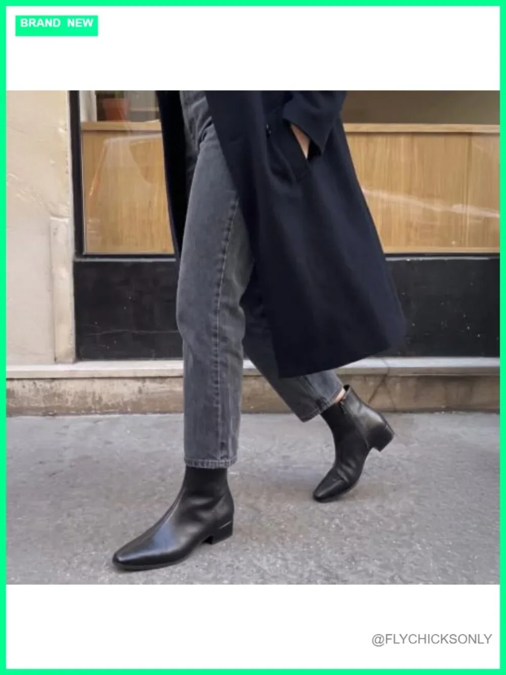 Womens Chunky Low Heel Square Toe Ankle Boots Faux Leather Side Zipper Booties